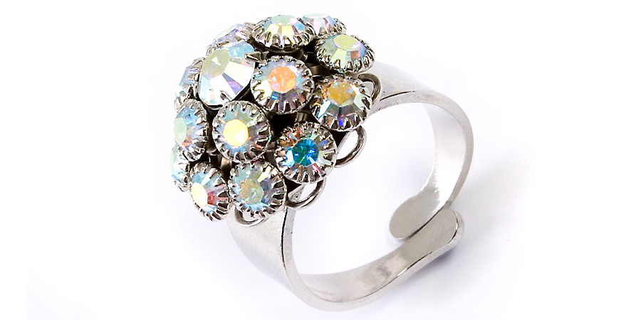 Product Photography, opal cluster ring